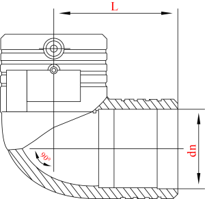 Отвод 90° электросварной D 160 SDR 11 