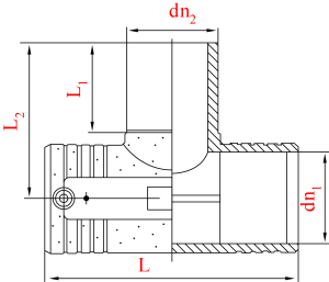 Тройник электросварной равнопроходной D 50X25X50 SDR11 (PN10/PN16) 